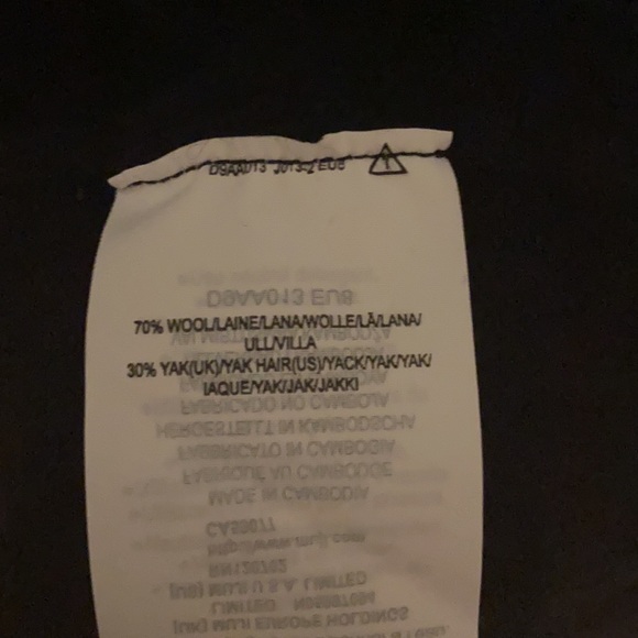 Muji Navy Yak Blend Wool v-neck Sweater - Picture 5 of 5